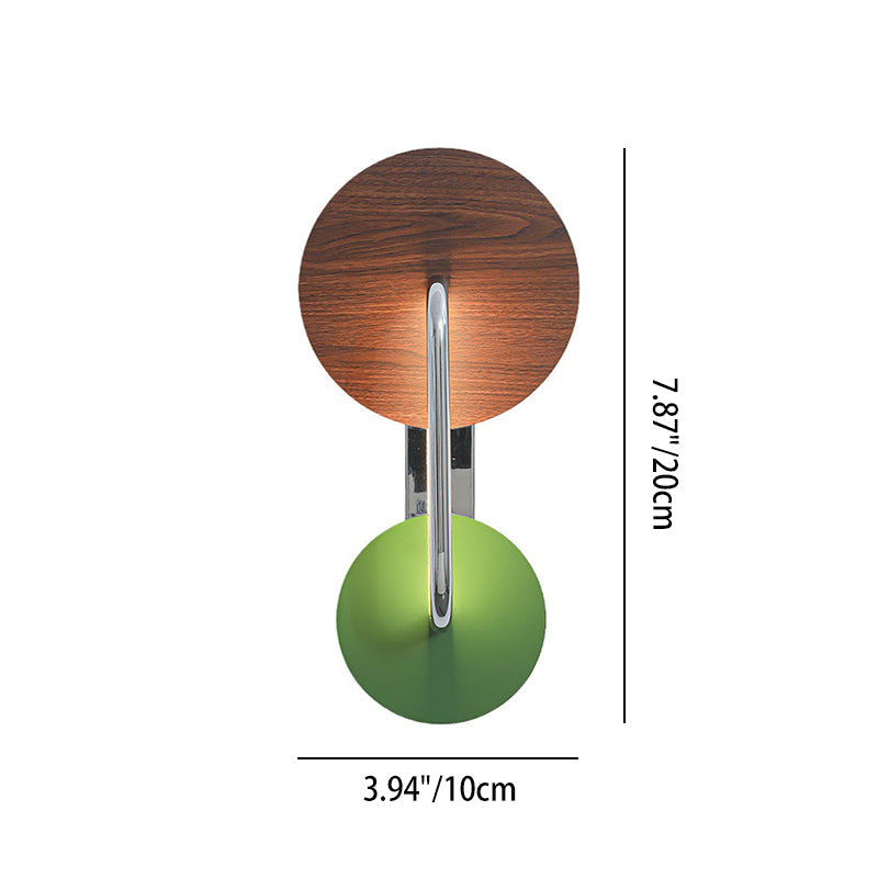 Iron Aluminum Acrylic Round Wall Lamp