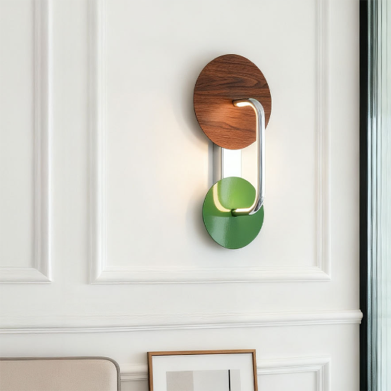 Iron Aluminum Acrylic Round Wall Lamp