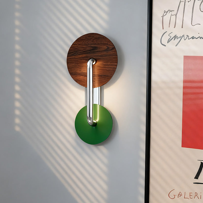 Iron Aluminum Acrylic Round Wall Lamp