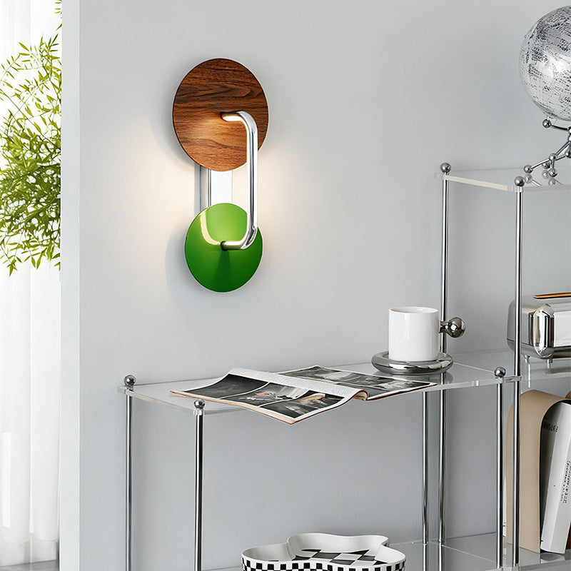 Iron Aluminum Acrylic Round Wall Lamp