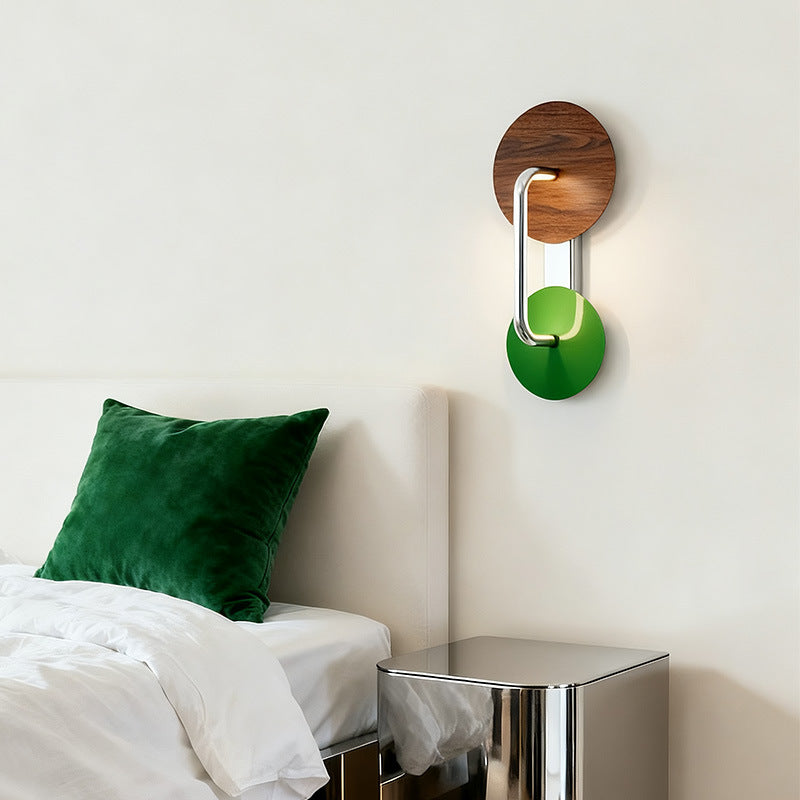 Iron Aluminum Acrylic Round Wall Lamp