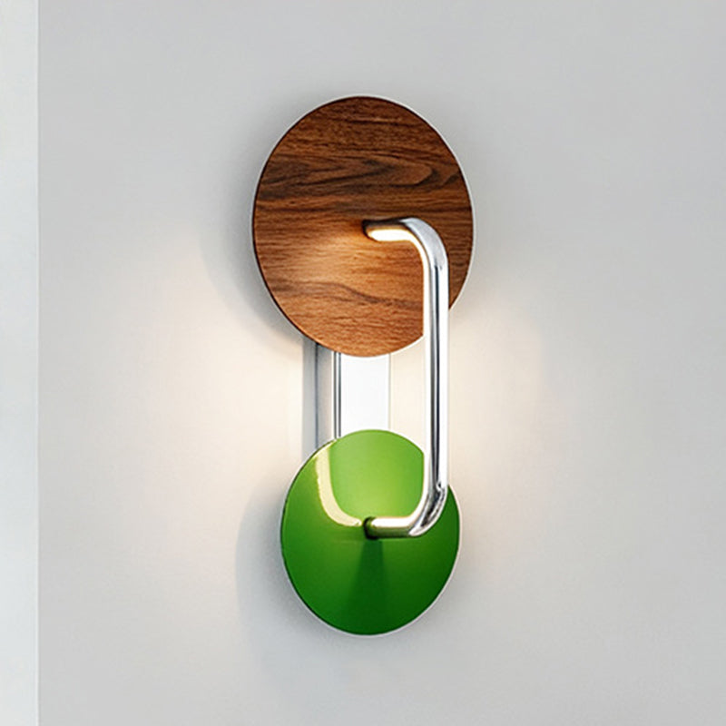 Iron Aluminum Acrylic Round Wall Lamp