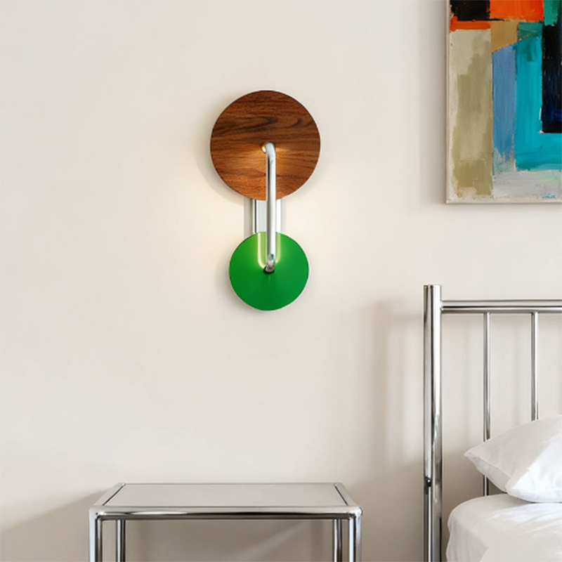 Iron Aluminum Acrylic Round Wall Lamp