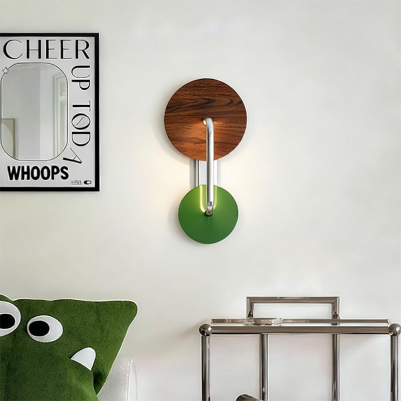 Iron Aluminum Acrylic Round Wall Lamp