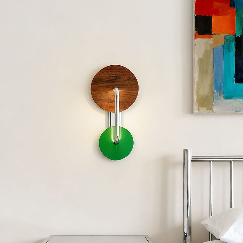 Iron Aluminum Acrylic Round Wall Lamp