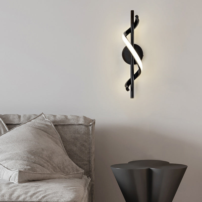 Silicone Metal Curved S-Shape Wall Lamp