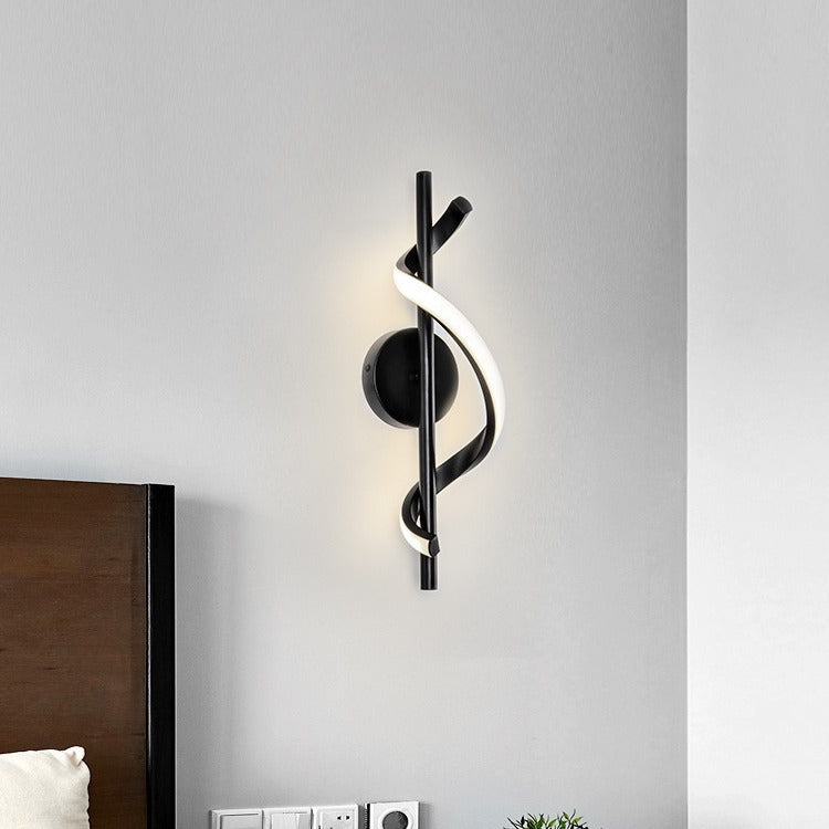 Silicone Metal Curved S-Shape Wall Lamp