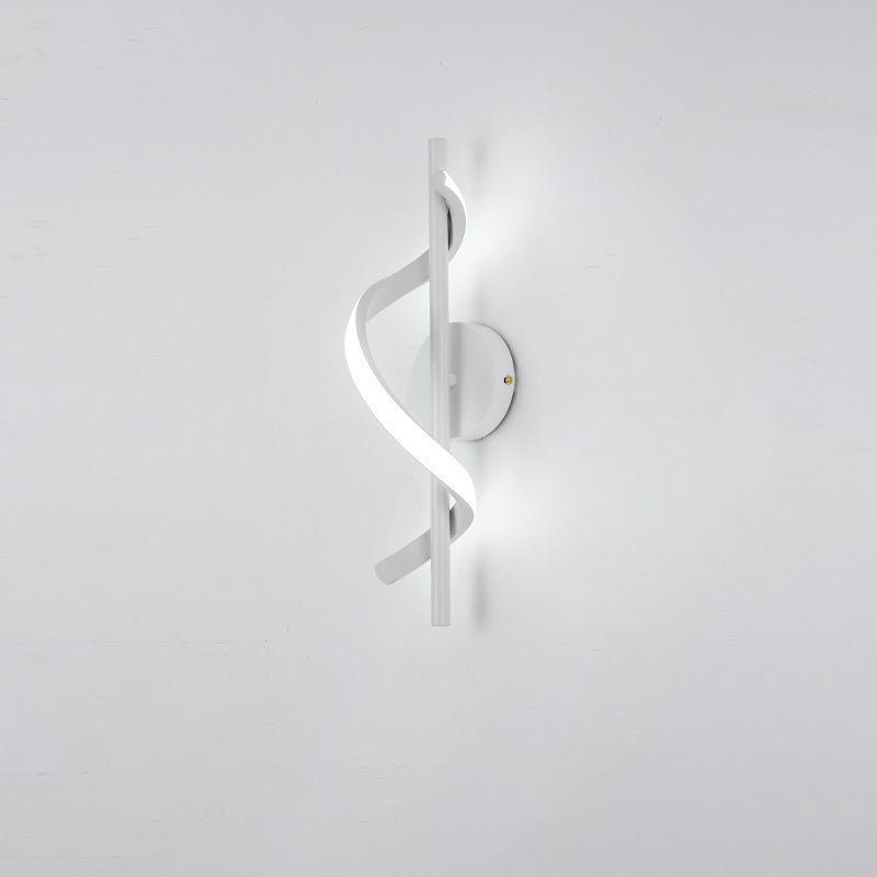 Silicone Metal Curved S-Shape Wall Lamp