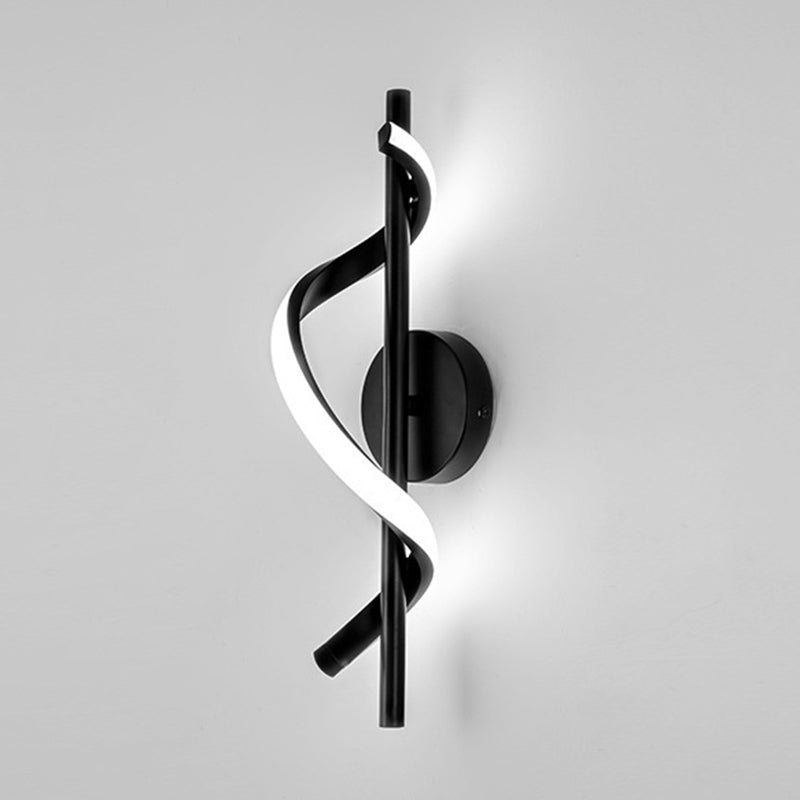 Silicone Metal Curved S-Shape Wall Lamp