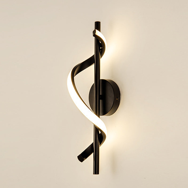 Silicone Metal Curved S-Shape Wall Lamp