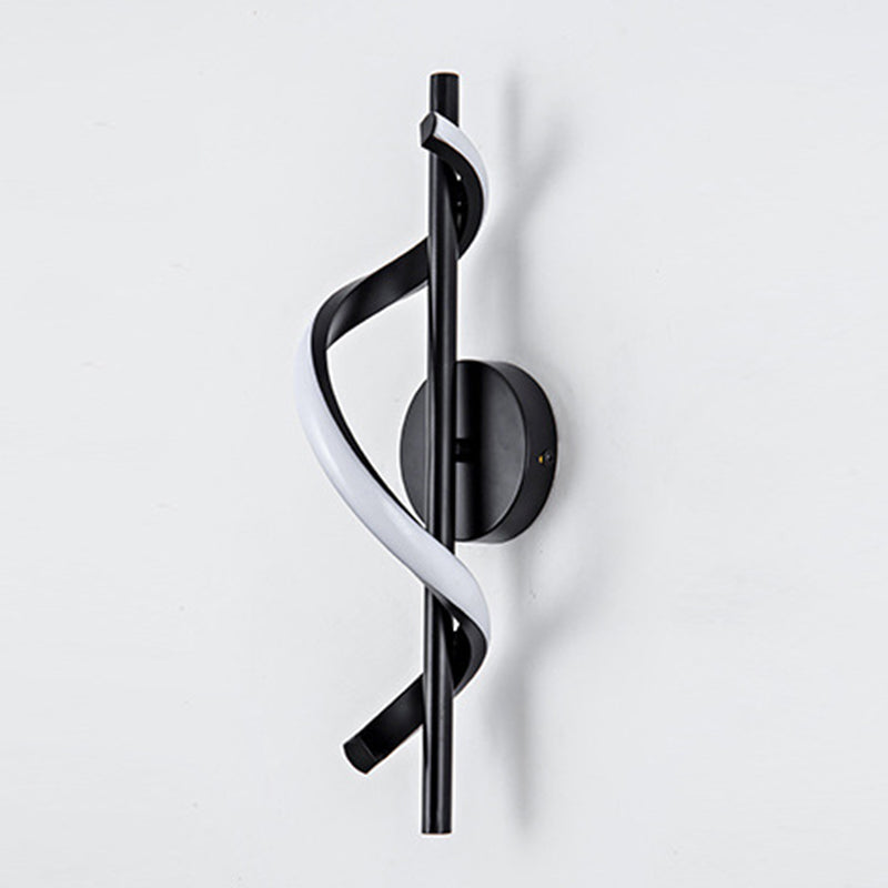 Silicone Metal Curved S-Shape Wall Lamp