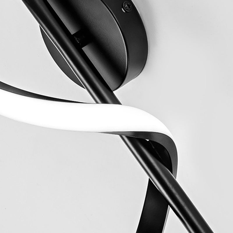 Silicone Metal Curved S-Shape Wall Lamp