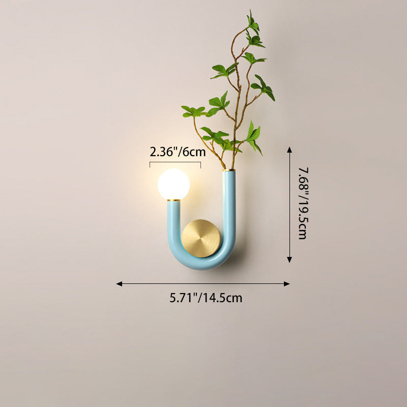 Iron Acrylic Aluminum Shaped Wall Lamp