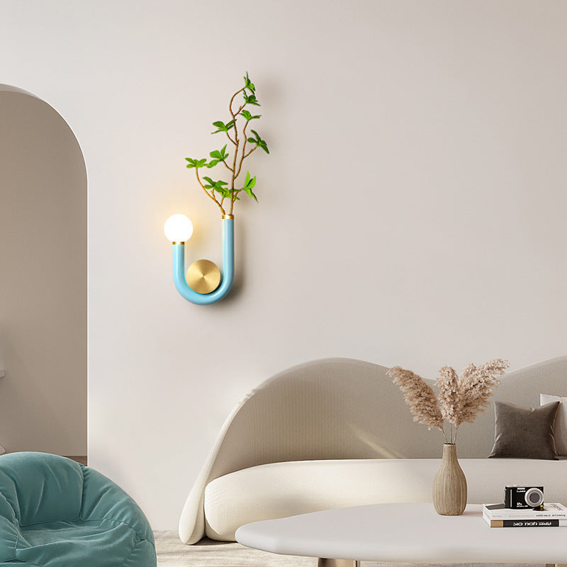 Iron Acrylic Aluminum Shaped Wall Lamp