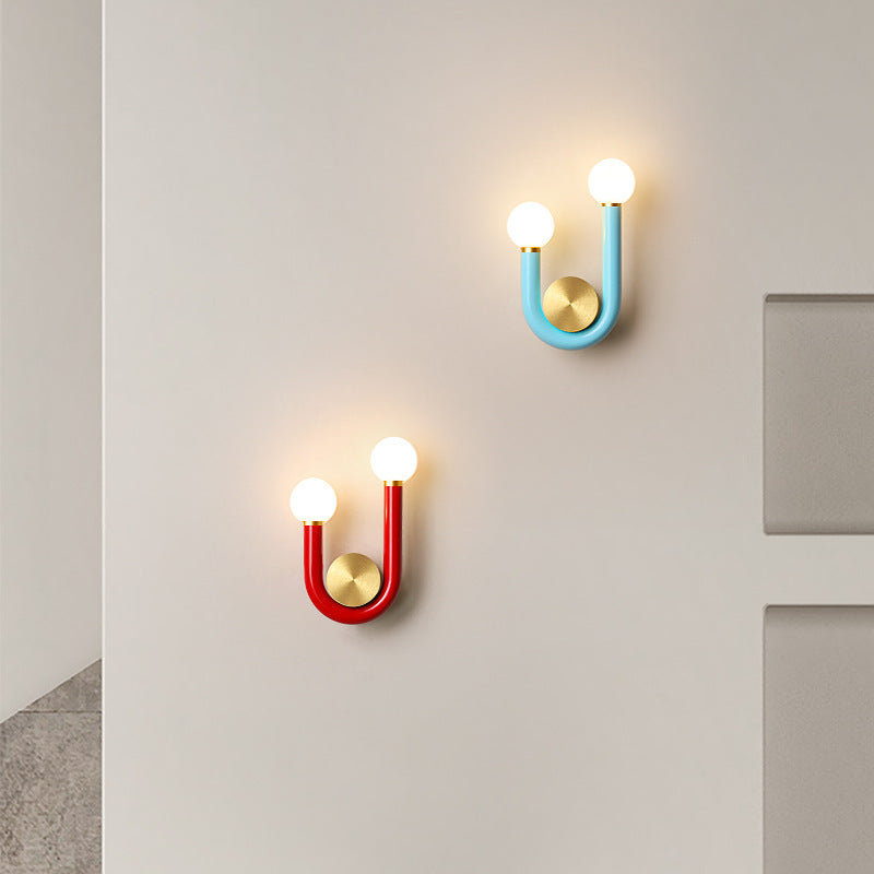 Iron Acrylic Aluminum Shaped Wall Lamp