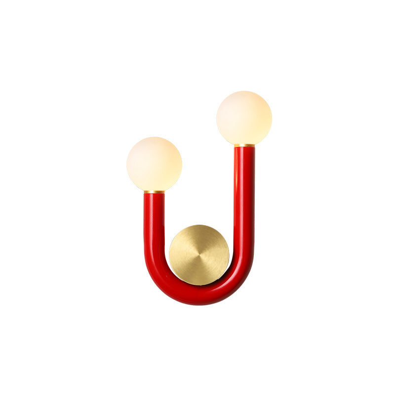 Iron Acrylic Aluminum Shaped Wall Lamp