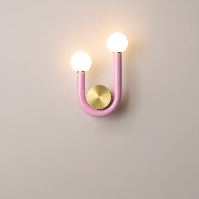 Iron Acrylic Aluminum Shaped Wall Lamp