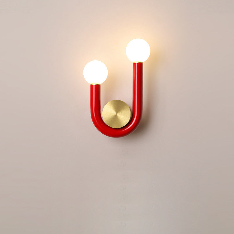 Iron Acrylic Aluminum Shaped Wall Lamp