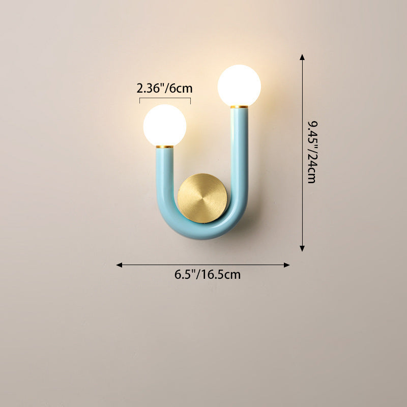 Iron Acrylic Aluminum Shaped Wall Lamp