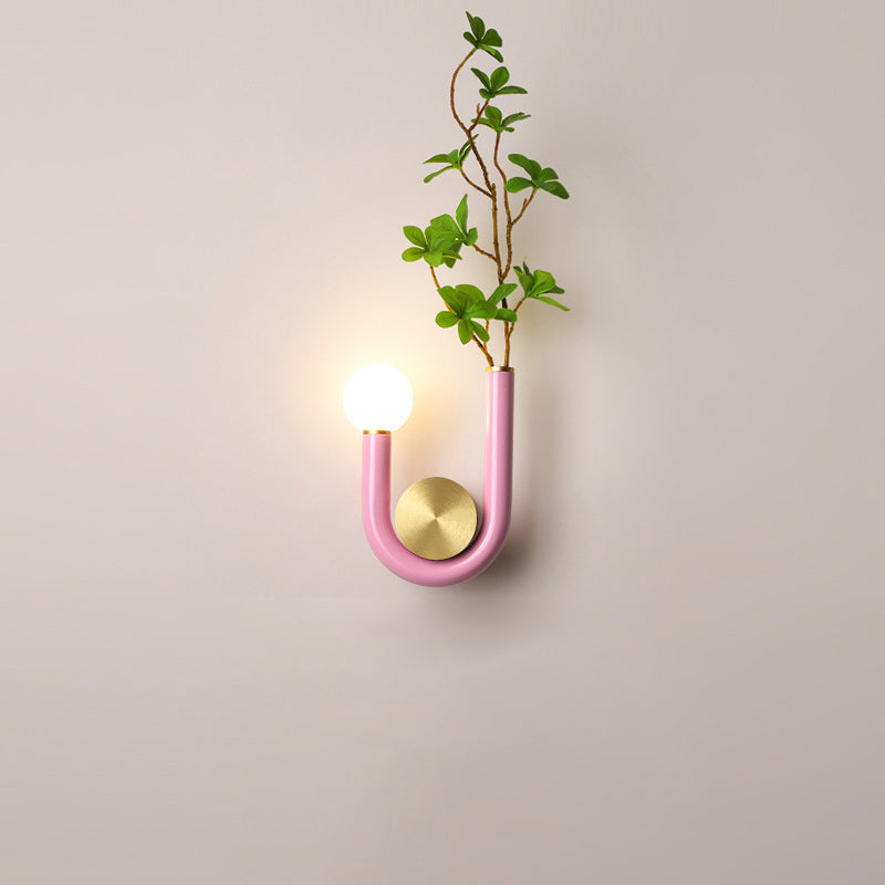 Iron Acrylic Aluminum Shaped Wall Lamp