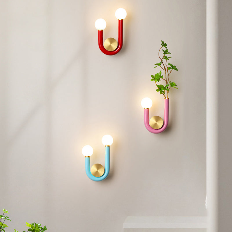 Iron Acrylic Aluminum Shaped Wall Lamp