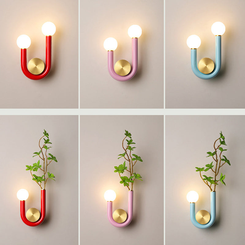 Iron Acrylic Aluminum Shaped Wall Lamp