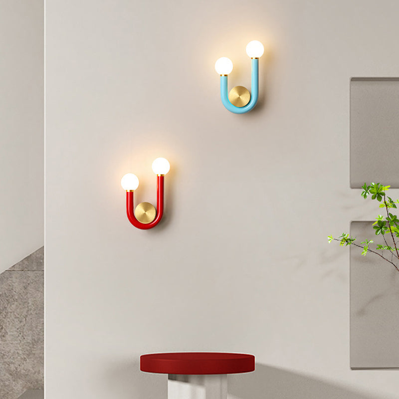Iron Acrylic Aluminum Shaped Wall Lamp