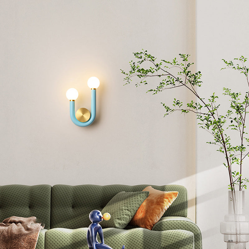 Iron Acrylic Aluminum Shaped Wall Lamp
