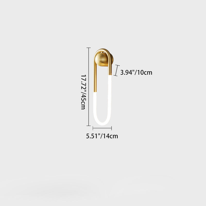 Brass Acrylic Oval Globe Wall Lamp