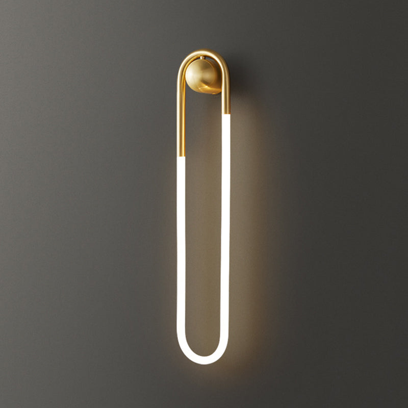 Brass Acrylic Oval Globe Wall Lamp