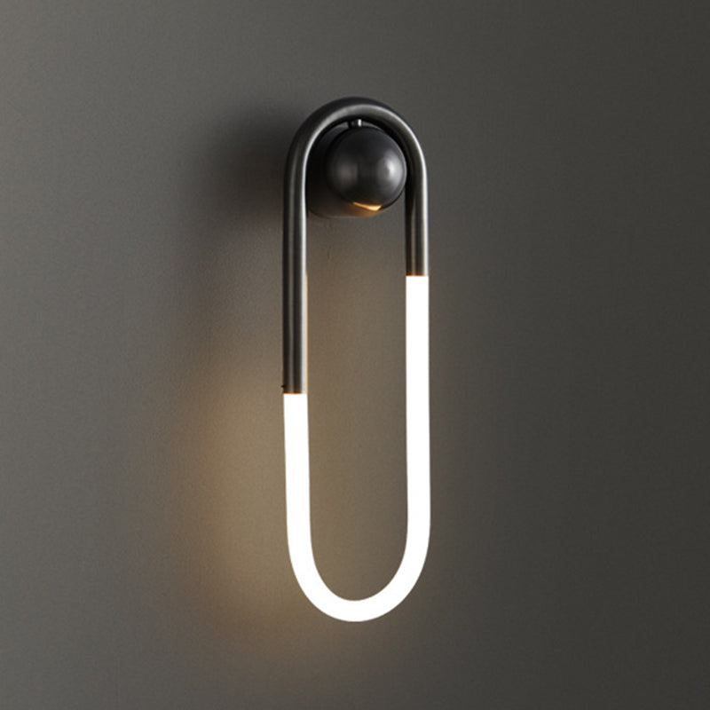 Brass Acrylic Oval Globe Wall Lamp