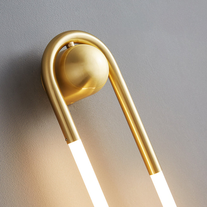 Brass Acrylic Oval Globe Wall Lamp