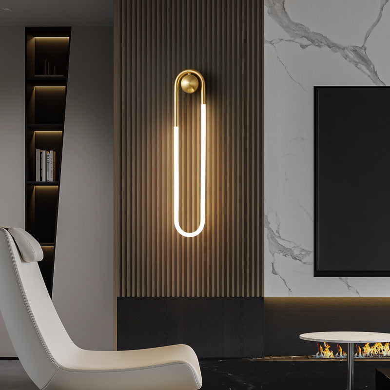 Brass Acrylic Oval Globe Wall Lamp