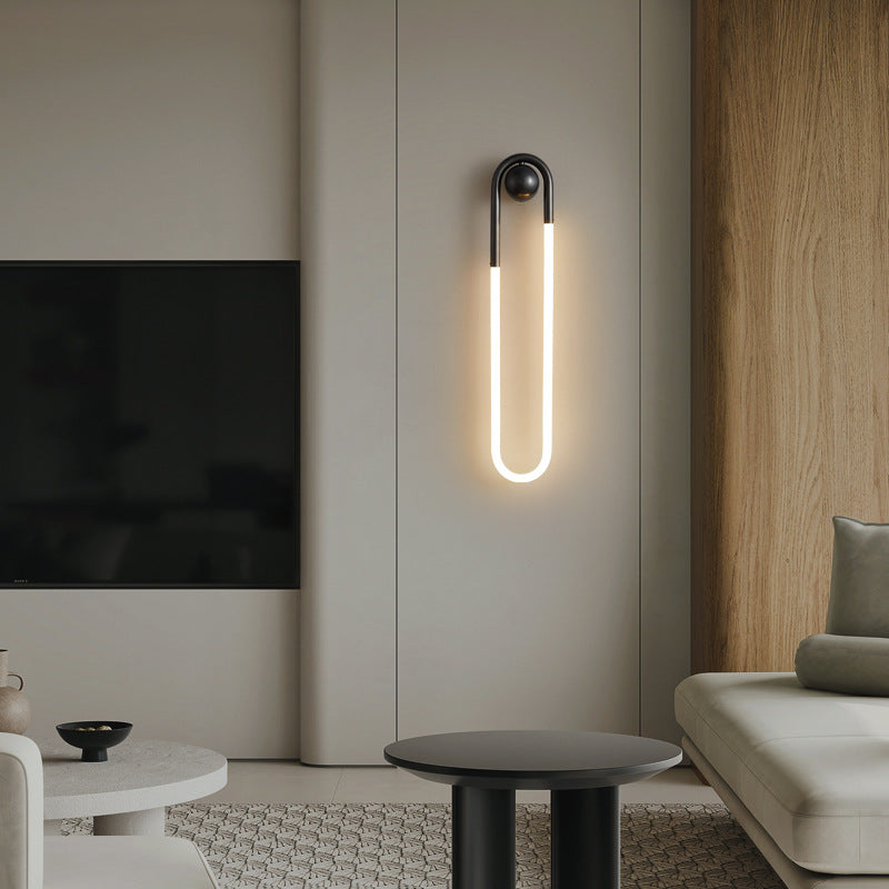 Brass Acrylic Oval Globe Wall Lamp