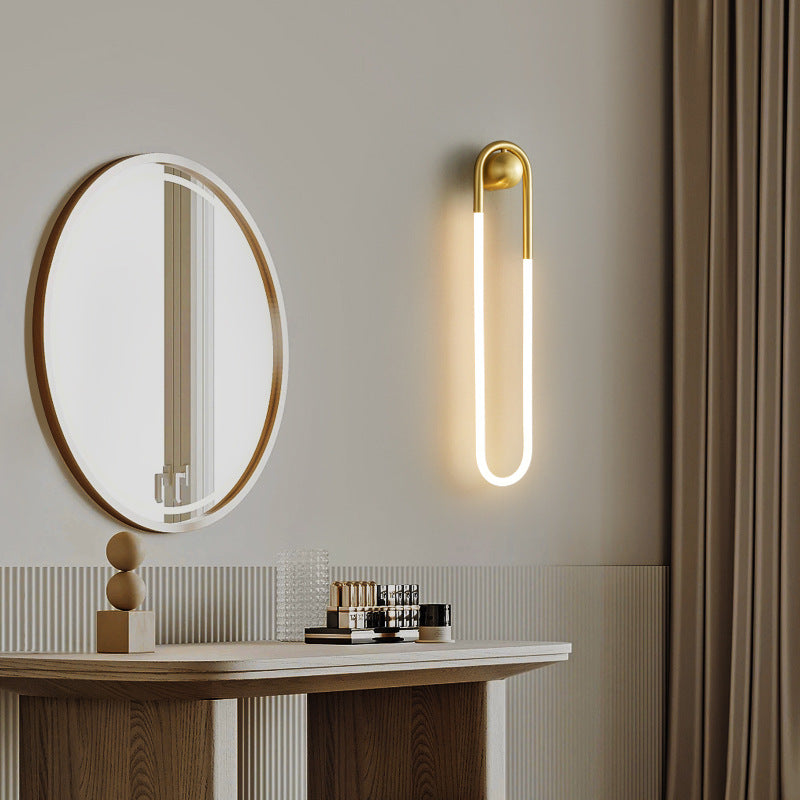 Brass Acrylic Oval Globe Wall Lamp