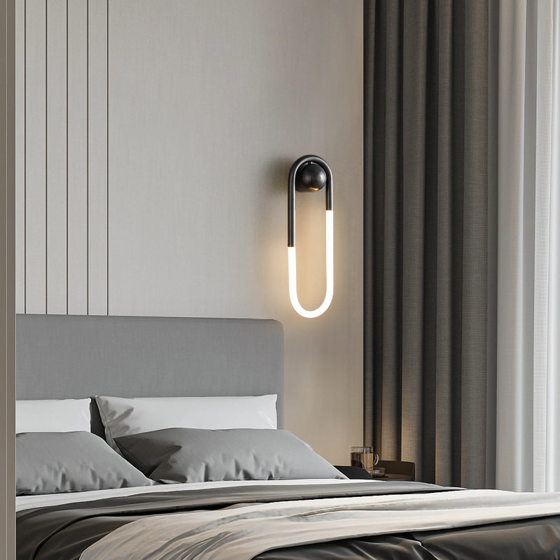 Brass Acrylic Oval Globe Wall Lamp
