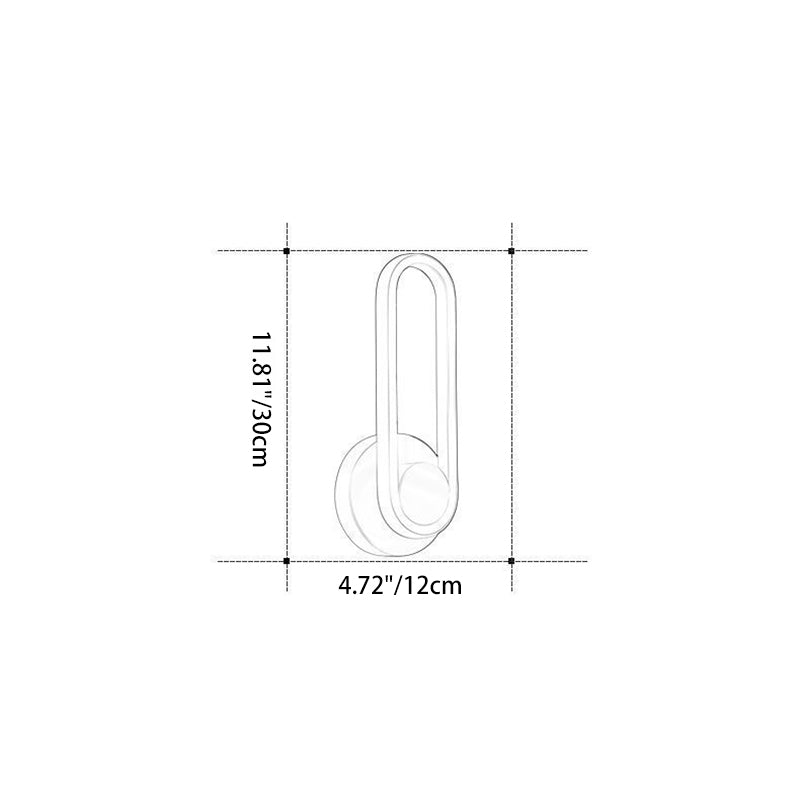 Acrylic Metal Round Oval Wall Lamp