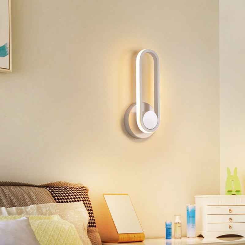 Acrylic Metal Round Oval Wall Lamp