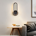 Acrylic Metal Round Oval Wall Lamp