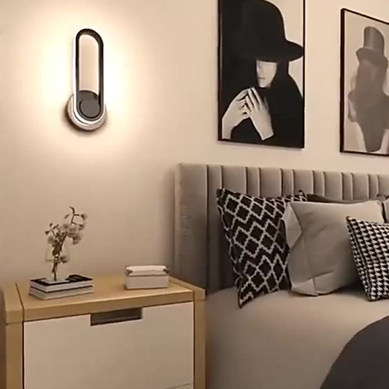 Acrylic Metal Round Oval Wall Lamp