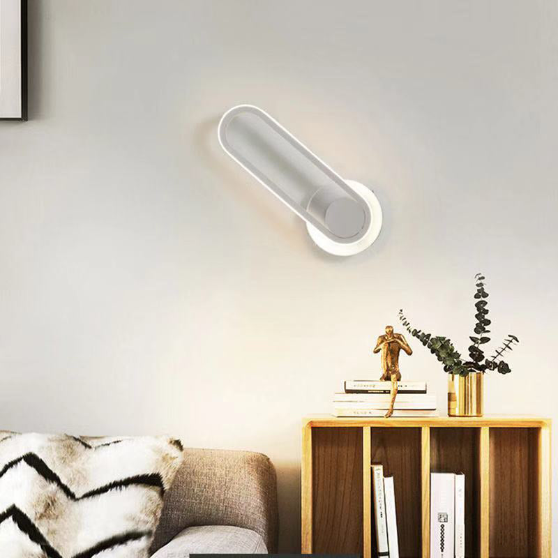 Acrylic Metal Round Oval Wall Lamp