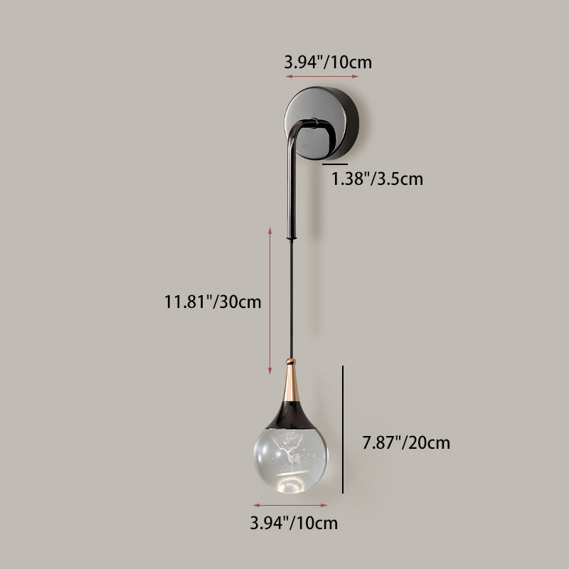 Crystal Ball Aluminum Iron Wall Lamp