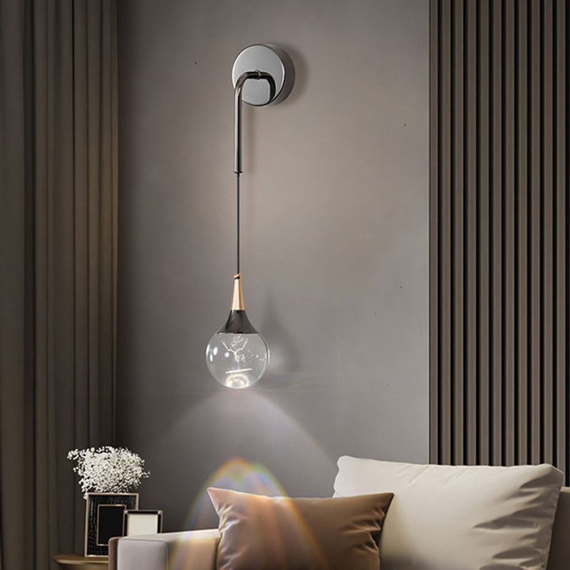 Crystal Ball Aluminum Iron Wall Lamp