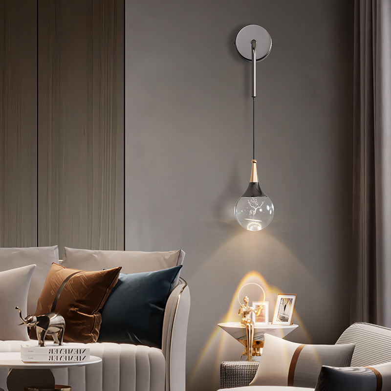 Crystal Ball Aluminum Iron Wall Lamp