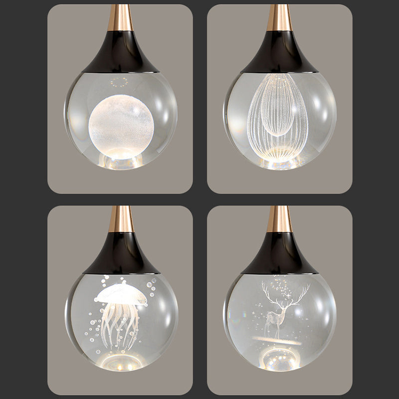 Crystal Ball Aluminum Iron Wall Lamp