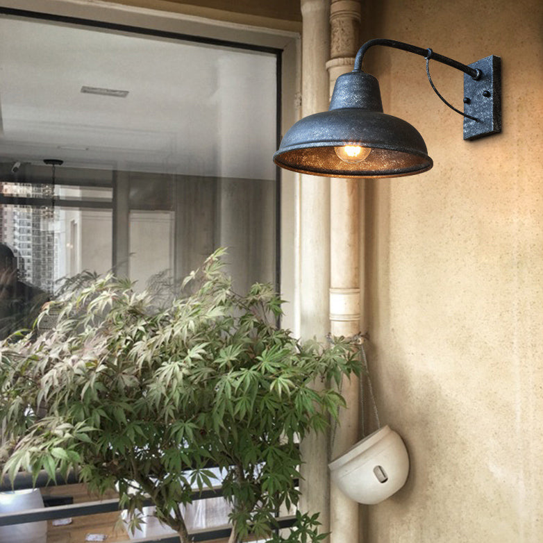 Iron Round Rectangular Outdoor Light