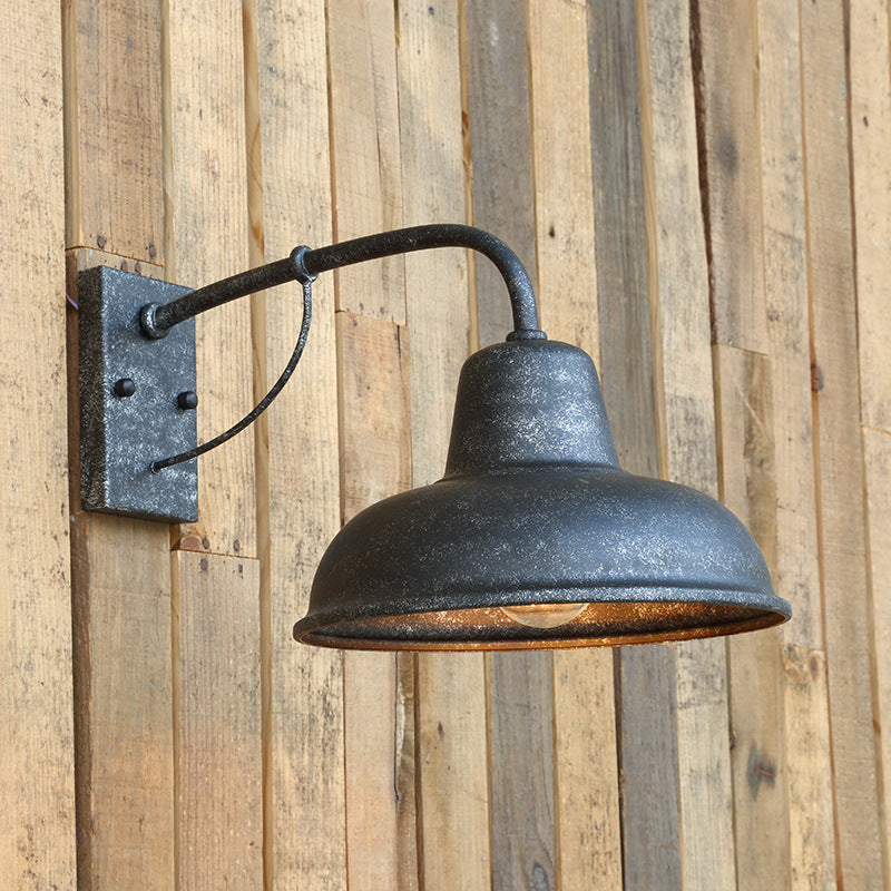 Iron Round Rectangular Outdoor Light