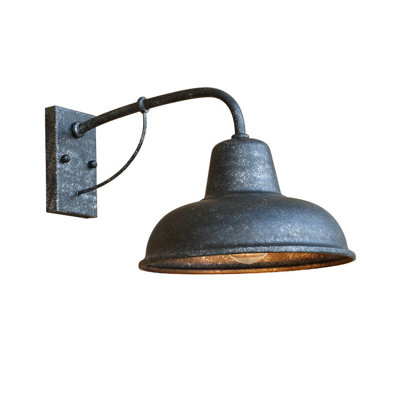 Iron Round Rectangular Outdoor Light