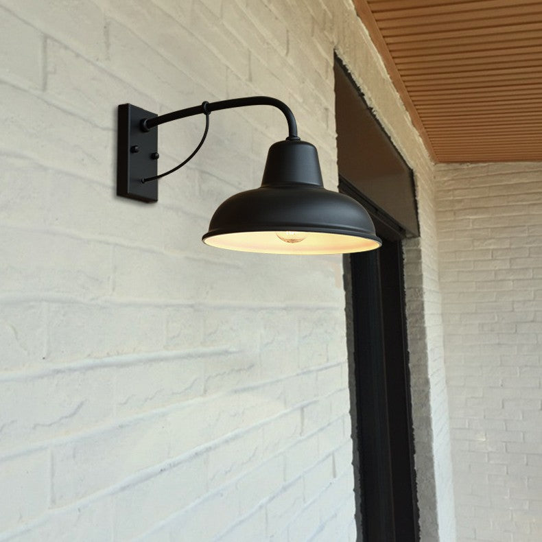 Iron Round Rectangular Outdoor Light