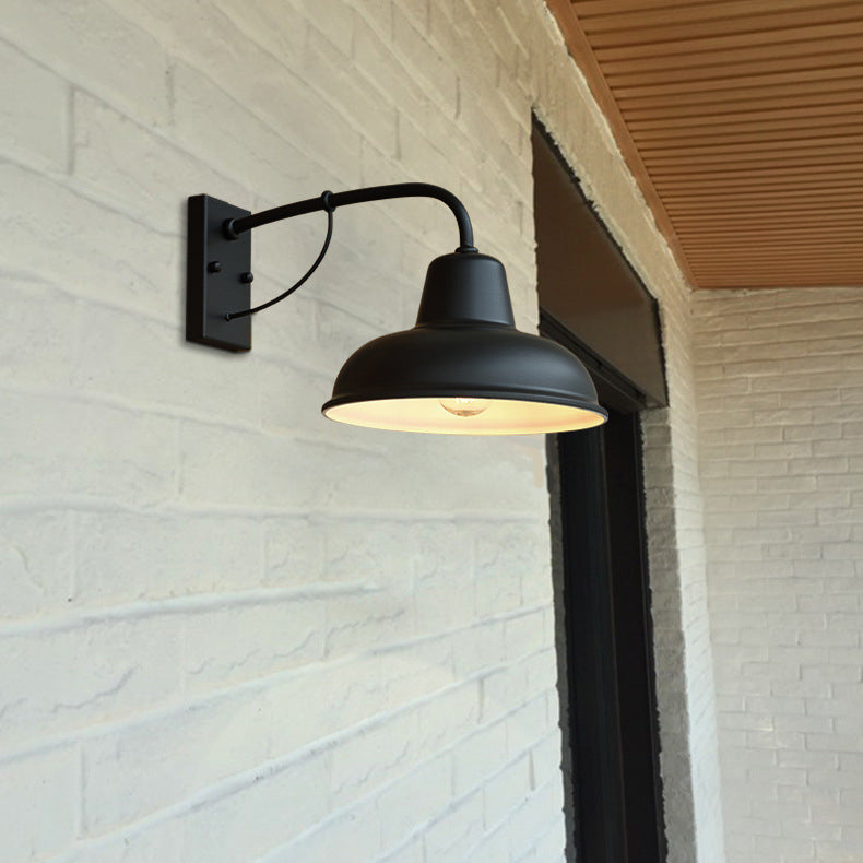 Iron Round Rectangular Outdoor Light